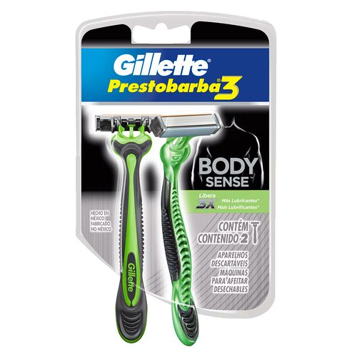 Máquina de Afeitar GILLETTE Prestobarba 3 Bodysense Descartable Paquete 2un