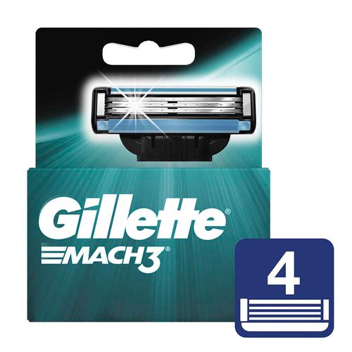 Repuesto para Máquina de Afeitar GILLETTE Mach 3 Caja 4un