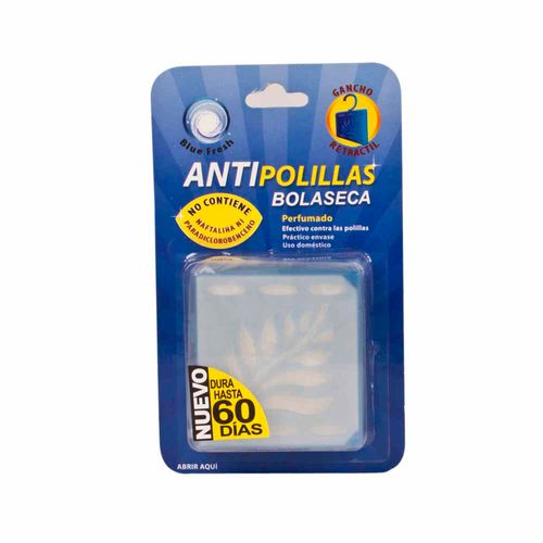 Deshumedecedor BOLASECA Antipolillas blue fresh Empaque 7Gr