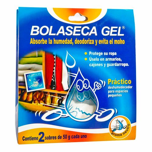 Deshumedecedor BOLASECA Gel aroma neutro Caja 50Gr Paquete 2Un