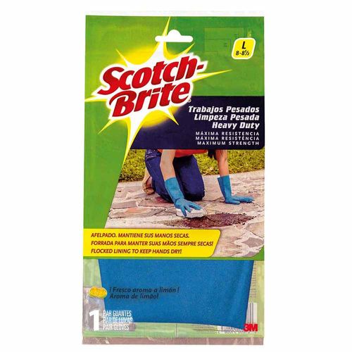 Guante SCOTCH BRITE Talla 8 para trabajos pesados en hogar Paquete 1Un