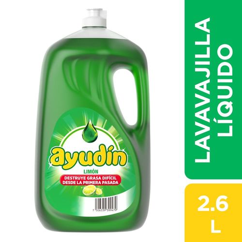 Lavavajilla Líquido AYUDÍN Limón Botella 2.6L