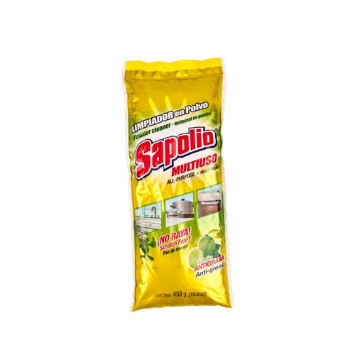 Limpiador en Polvo SAPOLIO Pulidor Multiuso Limón Bolsa 450g