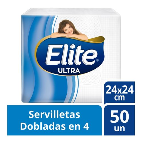 Servilletas de Papel Dobladas ELITE Cocktail Paquete 50un