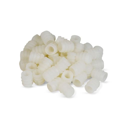 Manguito nylon natural M6 8x11 mm