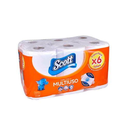 Papel Toalla SCOTT Multiuso Paquete 6un