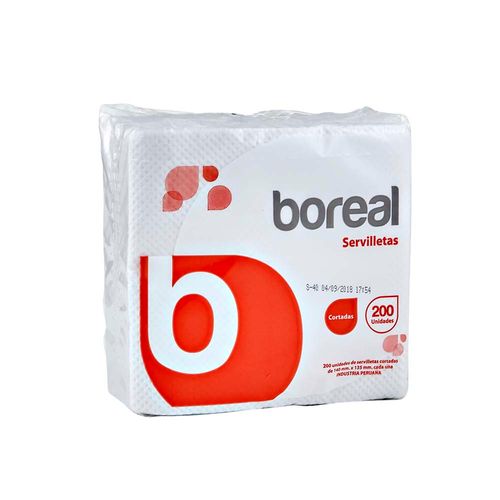 Servilletas BOREAL Cortadas Paquete 200un