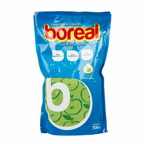 Lavavajilla líquido BOREAL Manzana Doypack 500Ml