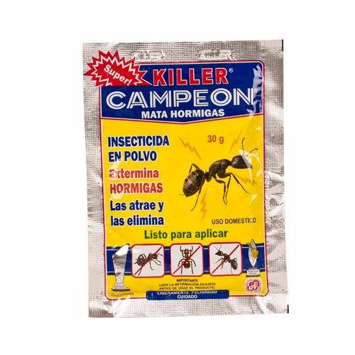 Insecticida CAMPEÓN Seco mata hormigas Sobre 30Gr