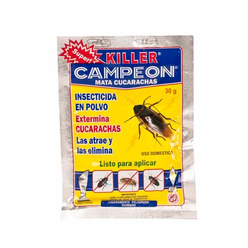 Insecticida CAMPEÓN Mata cucarachas Sobre 30Gr