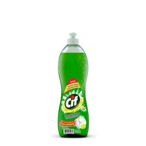 Lavavajilla líquido CIF Limón Frasco 300Ml
