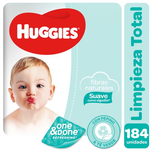 Toallitas Húmedas para Bebé HUGGIES One & Done Paquete 184un