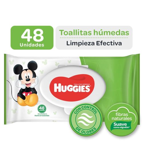 Toallitas Húmedas para Bebé HUGGIES Limpieza Efectiva Paquete 48un