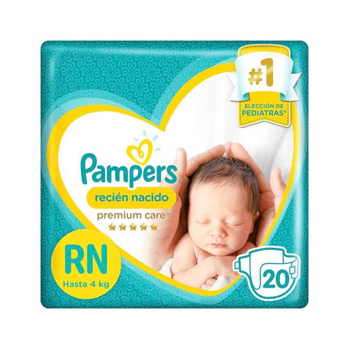 Pañales para Bebé PAMPERS Recién Nacido Paquete 20un