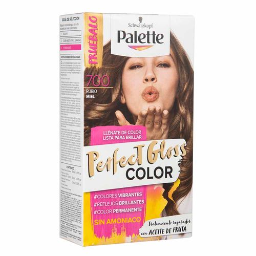 Tinte para Cabello PALETTE Perfect Gloss Color 700 Rubio Miel Caja 1un