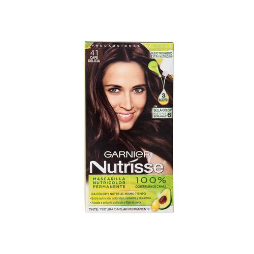 Tinte para Cabello GARNIER Nutrisse 41 Café Delícia Caja 1un