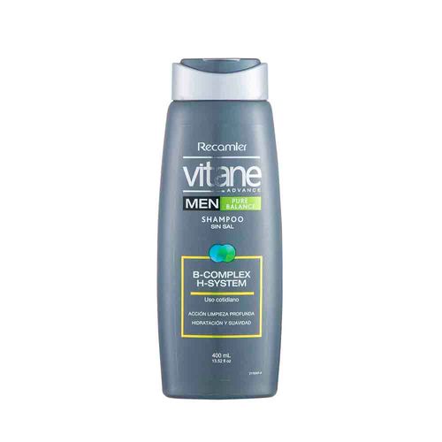 Shampoo VITANE Advance Men Pure Balance Uso Diario Frasco 400ml