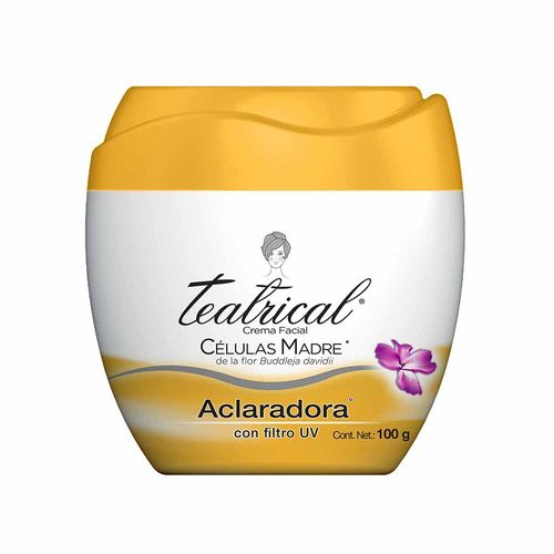 Crema Facial TEATRICAL Celulas Madre Aclaradora Frasco 100g