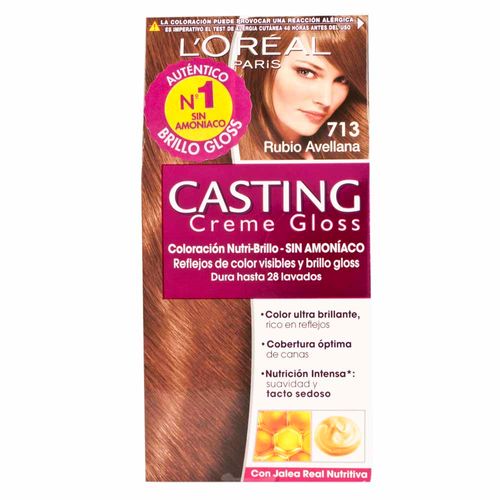 Tinte para Cabello L'ORÉAL Casting Creme Gloss 713 Rubio Avellana Caja 1un