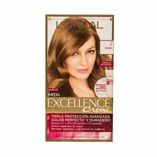 Tinte para Cabello L'ORÉAL Excellence 7 Rubio Caja 1un