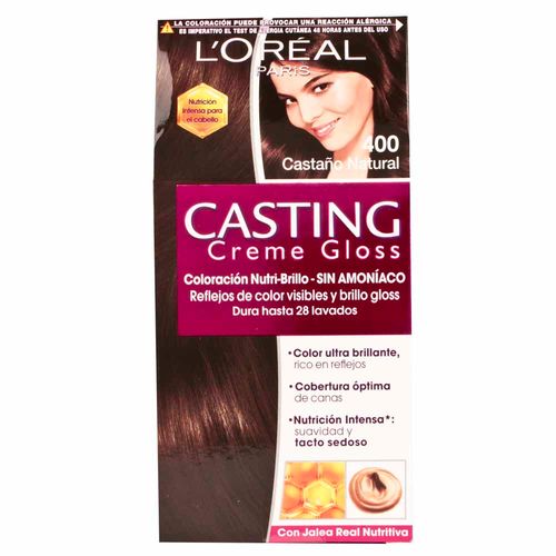 Tinte para Cabello L'ORÉAL Casting Creme Gloss 400 Castaño Natural Caja 1un