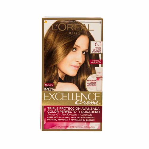 Tinte para Cabello L'ORÉAL Excellence 6.3 Rubio Oscuro dorado Caja 1un