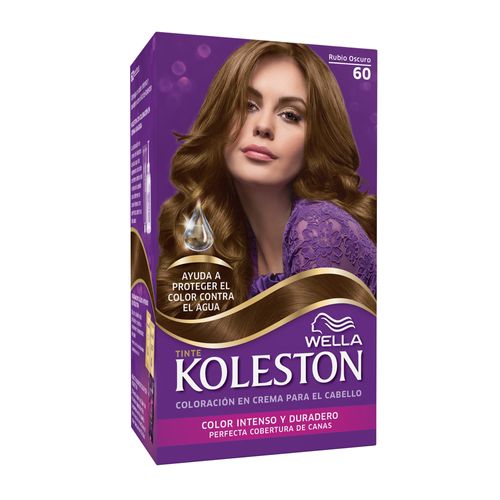 Tinte para Cabello para Cabello KOLESTON Kit 60 Rubio Oscuro Caja 50ml