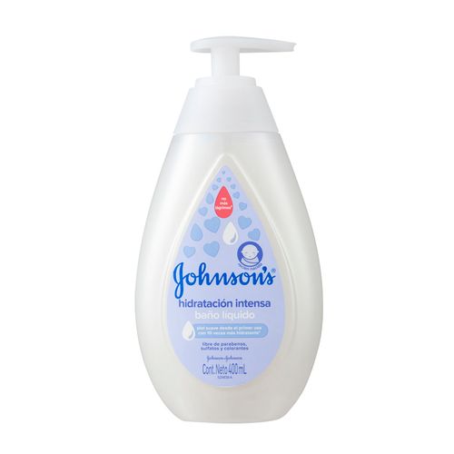 Jabón para Bebé JOHNSON'S BABY Baño Líquido Hidratación Intensa Frasco 400ml