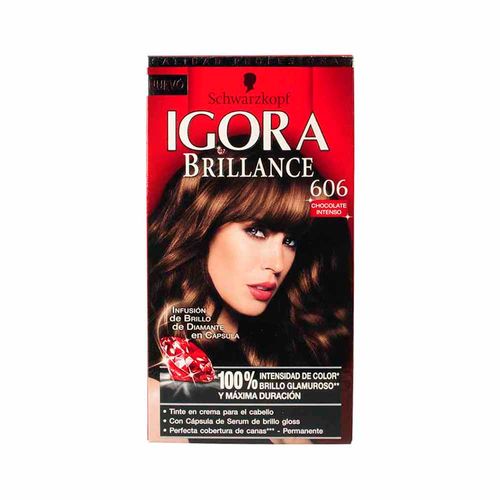 Tinte para Cabello SCHWARZKOPF Igora Brillance 606 Chocolate Intenso Caja 1un