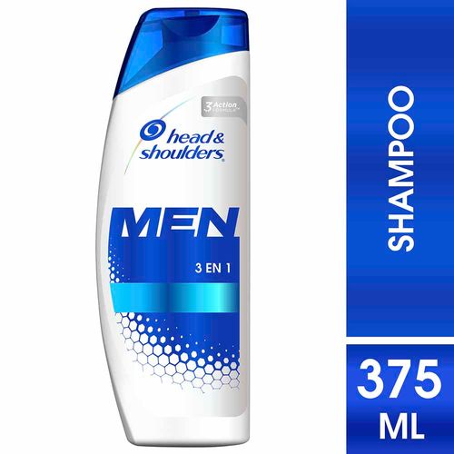 Shampoo HEAD & SHOULDERS Men 3 en 1 Frasco 375ml