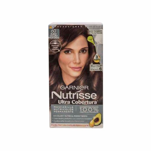 Tinte para Cabello GARNIER Nutrisse 60 Rubio Oscuro profundo Caja 1un