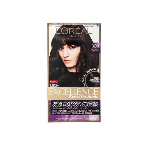 Tinte para Cabello L'ORÉAL Excellence Castaño Oscuro 300 Caja 1un