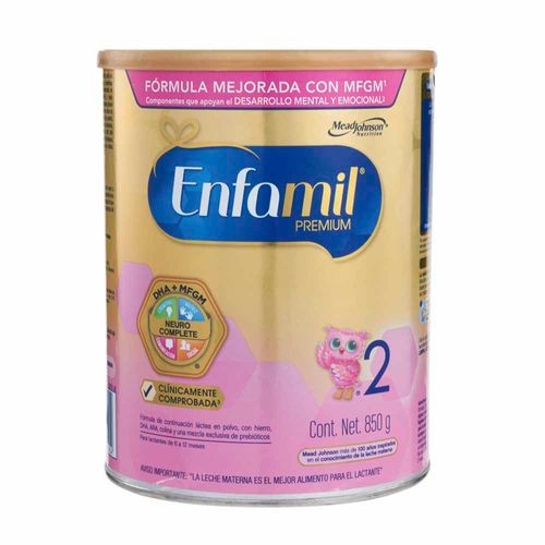 Fórmula Infantil MFGM ENFAMIL Premiun 2 (6-12m) Lata 850g