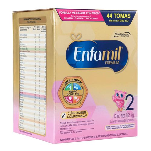 Fórmula Infantil ENFAMIL Premiun 2 (6-12m) Caja 1.65Kg