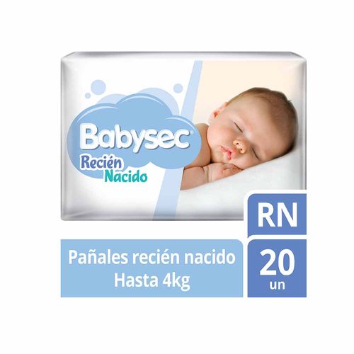 Pañales para Bebé BABYSEC Recién Nacido Paquete 20un