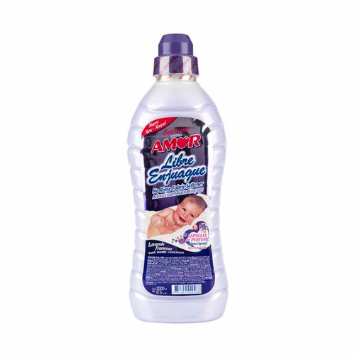 Suavizante de Ropa AMOR Libre Enjuague Lavanda Botella 2L