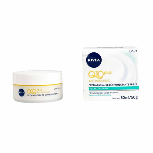 Crema Antiarrugas NIVEA Q10 Plus Día Piel Mixta a Grasa Frasco 50ml