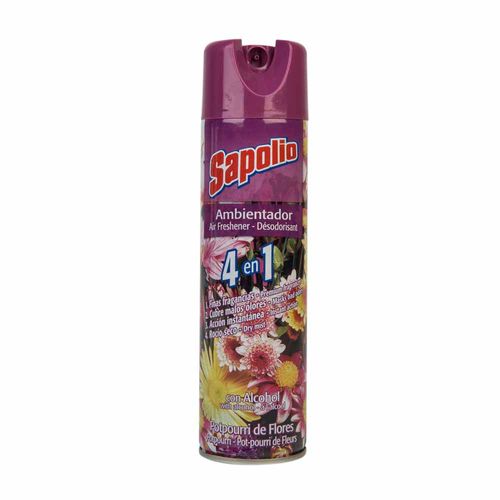 Ambientador en spray SAPOLIO Potpurri de flores Frasco 360ml