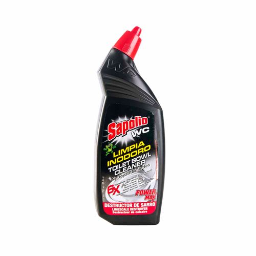 Desinfectante Líquido de Baño SAPOLIO Removedor de Sarro WC Max Gel Negro Botella 750ml