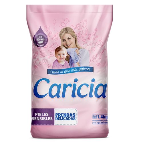 Detergente en Polvo Para Ropa Delicada CARICIA Rosa Bolsa 1.4Kg