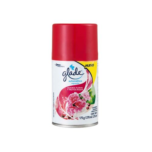 Repuesto de Aromatizador GLADE Alegría Floral y Frutos Rojos Frasco 175g