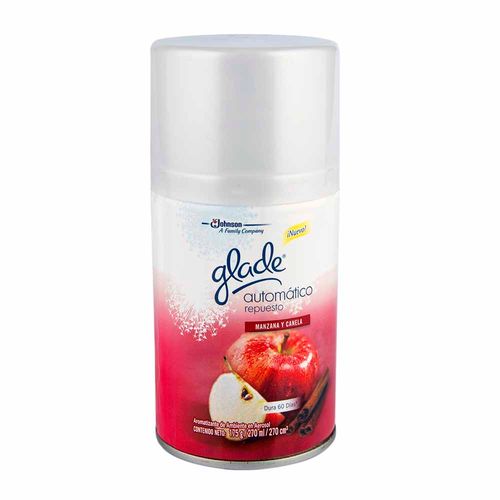 Ambientador en spray GLADE Manzana y canela repuesto Frasco 270Ml