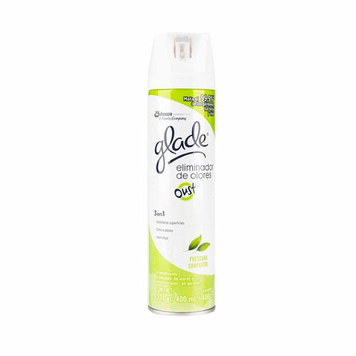 Ambientador en spray GLADE Oust frescura campestre Frasco 400Ml