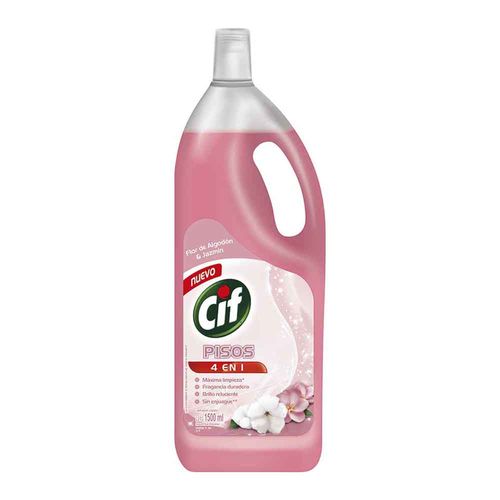 Limpiador de Pisos Líquido CIF Aroma Flor de Algodón y Jazmín Botella 1.5L