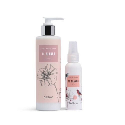 Set Kallma Crema Humectante De 240 ML + Colonia Kallma Midi De 60 ML Té Blanco