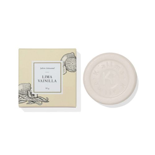 Jabón Artesanal Kallma Lima Vainilla De 95 Gr
