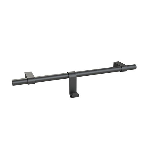 Set toallero barra + perchero Sensea Negro 45cm