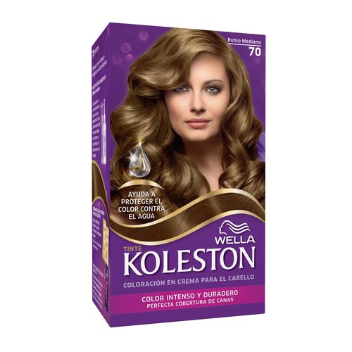 Tinte para Cabello KOLESTON Kit 70 Rubio Mediano Caja 50ml