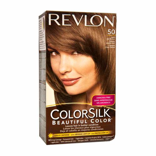 Tinte para Cabello REVLON Colorsilk 50 Castaño Cenizo Caja 1un