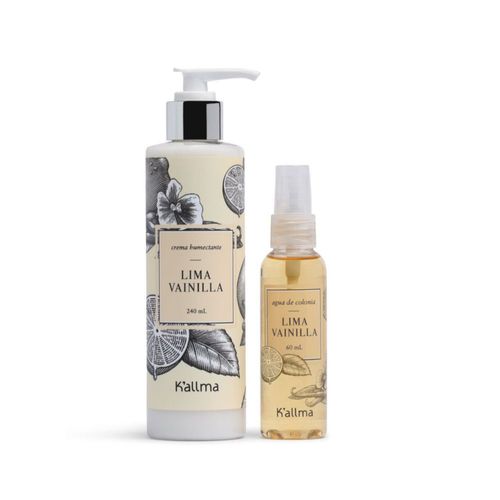 Set Kallma Crema Humectante De 240 ML + Colonia Kallma Midi De 60 ML Lima Vainilla